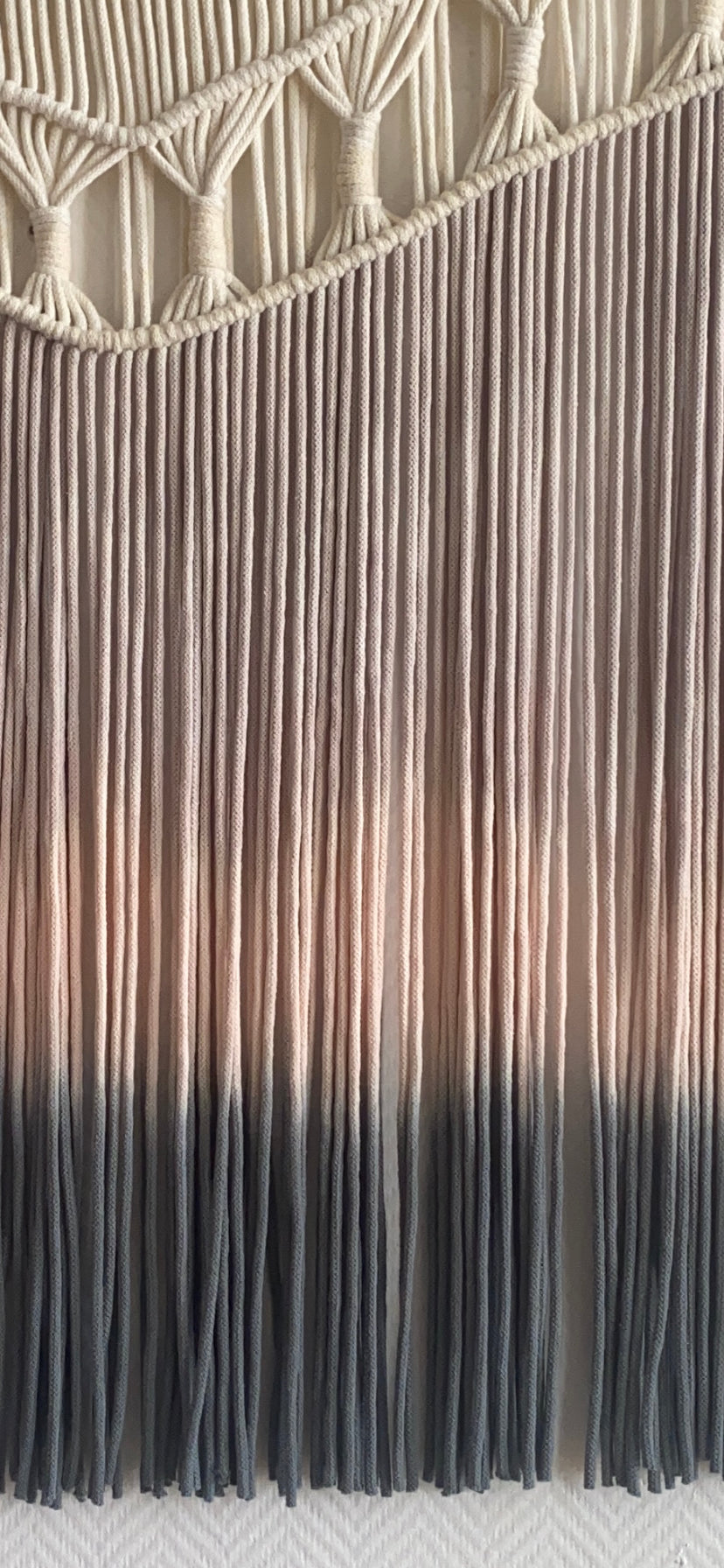 Macrame Contemporary Modern Dyed Tapestry