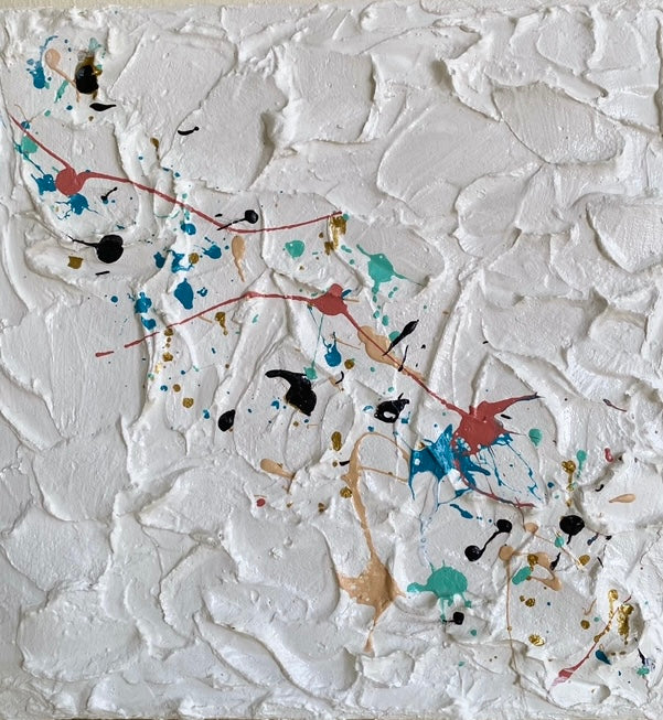 Texture Mini Plaster Painting - Coloured Dots