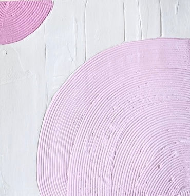 Texture Mini Plaster Painting - Pink Circles